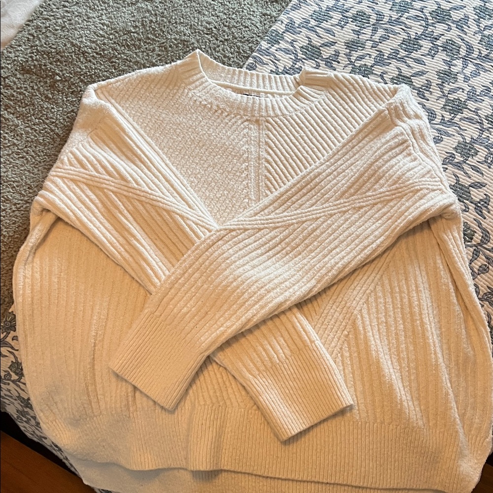 Simply Vera Vera Wang Cream Ribbed Sweater